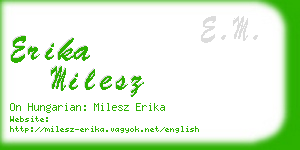 erika milesz business card